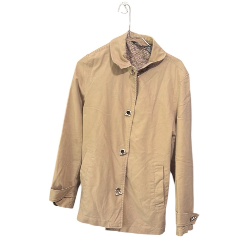 George ME Tan Coat W/ Silver Toggle Buttons Women's Size M 8/10 EXC